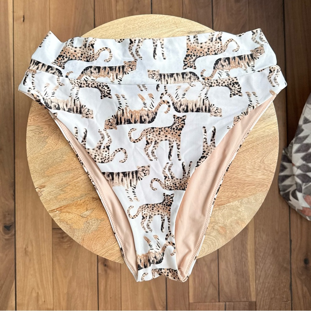 Aerie Jungle Cat High Waist Swimsuit Bottoms Sz: Large NWOT